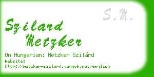 szilard metzker business card