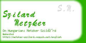 szilard metzker business card